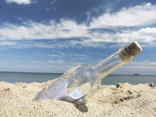 Am weiten Strand von Wangerooge findet man manchmal sogar eine Flaschenpost!