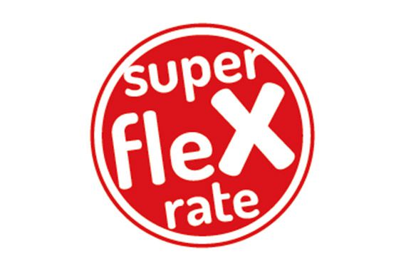 Das Logo der Super-Flex-Rate