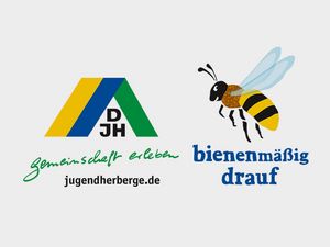 Projektlogo bienenmäßig drauf - DJH Baden-Württemberg