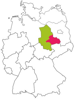 Die Region Anhalt-Wittenberg in Sachsen-Anhalt