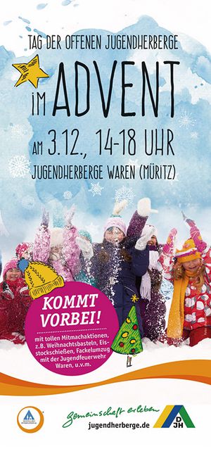 3. Dezember 2017: Bunter Adventsmarkt zum Tag der offenen Jugendherberge in Waren (Müritz)