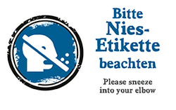 Hygiene Schilder Niesen DJH Grafik Logo
