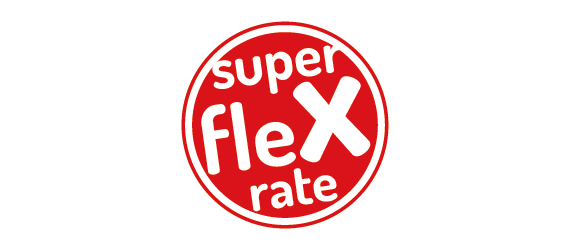 Das Super-Flex-Rate Logo. 