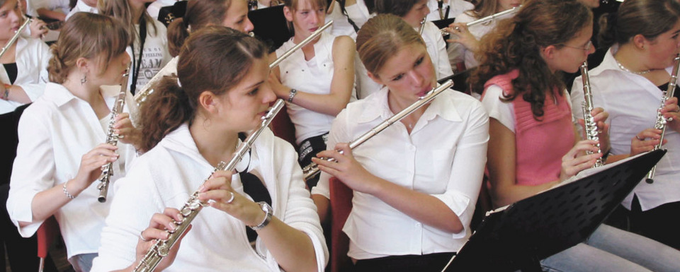 Orchesterprobe in der Jugendherberge Xanten.