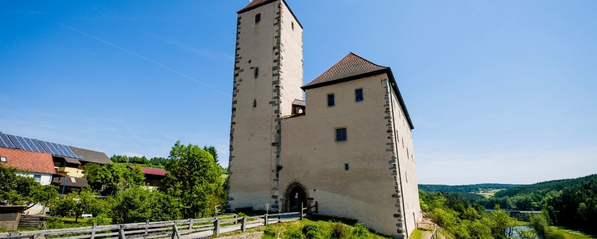 Wunderschöne Sicht auf die Burg Trausnitz