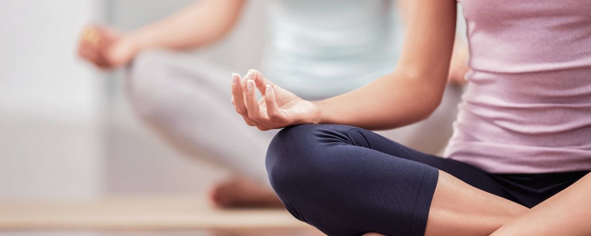 Lotusübung beim Yoga