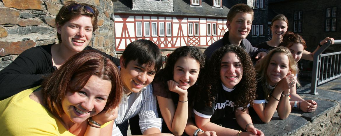 Jugendgruppe in der Jugendherberge Bacharach