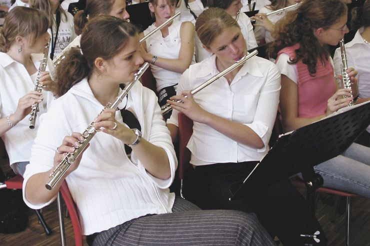 Orchesterprobe in der Jugendherberge Xanten.