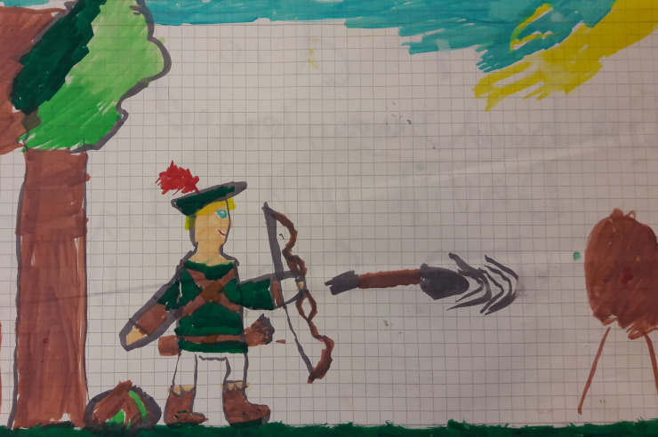 Kinderzeichnung Robin Hood Programm